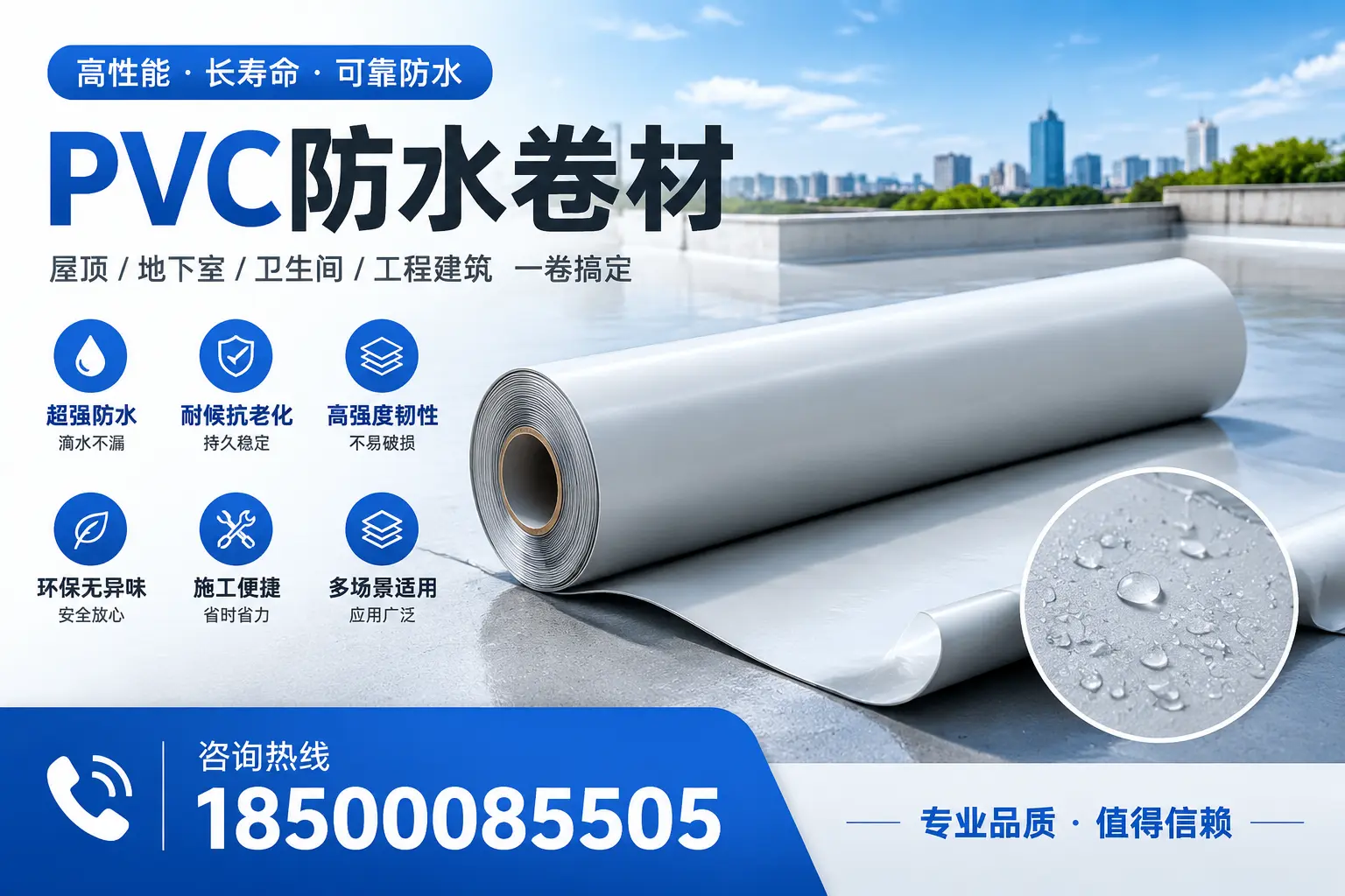 PVC防水卷材的防水效果评测，适合湘西的科学依据